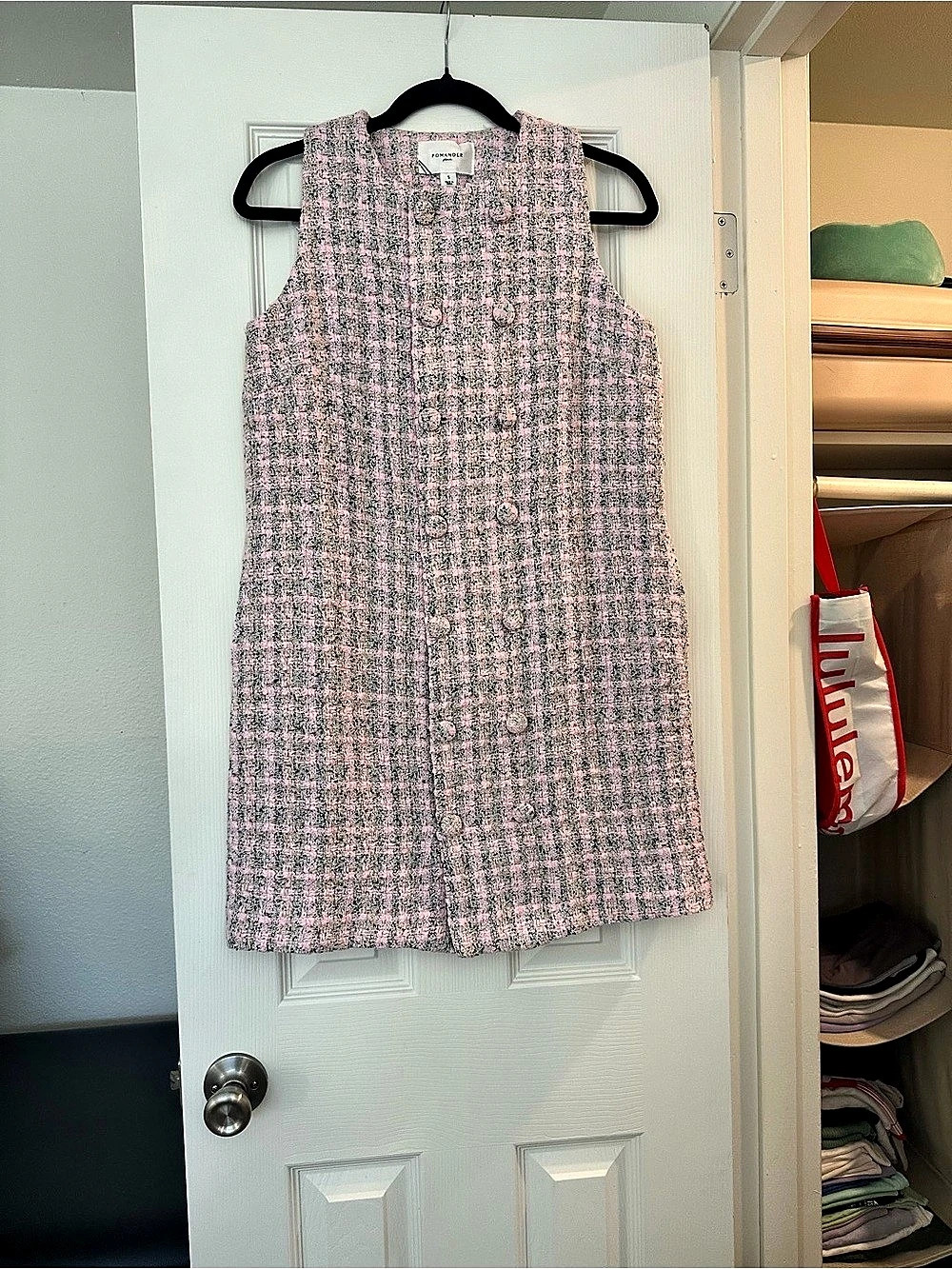 Pomander Place | Peony Tweed Bianca Sleeveless Crewneck Mini Dress Size S